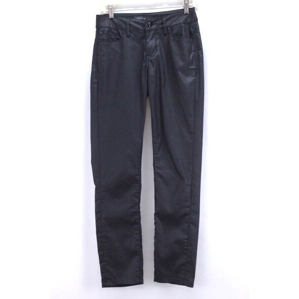 black‎ CHRISTOPHER BLUE miller cigarette jeans coated twill skinny glossy XS 2